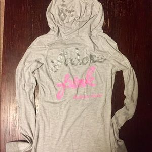 PINK STRIPPED HOODED LONGSLEEVE